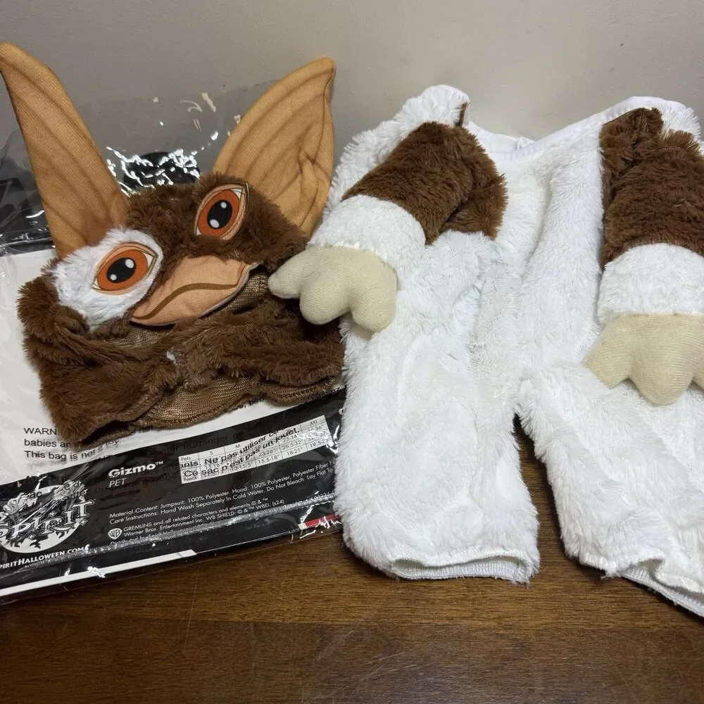 Spirit Halloween Gizmo Pet Dog Or Cat Costume The Gremlins Cute Size Medium